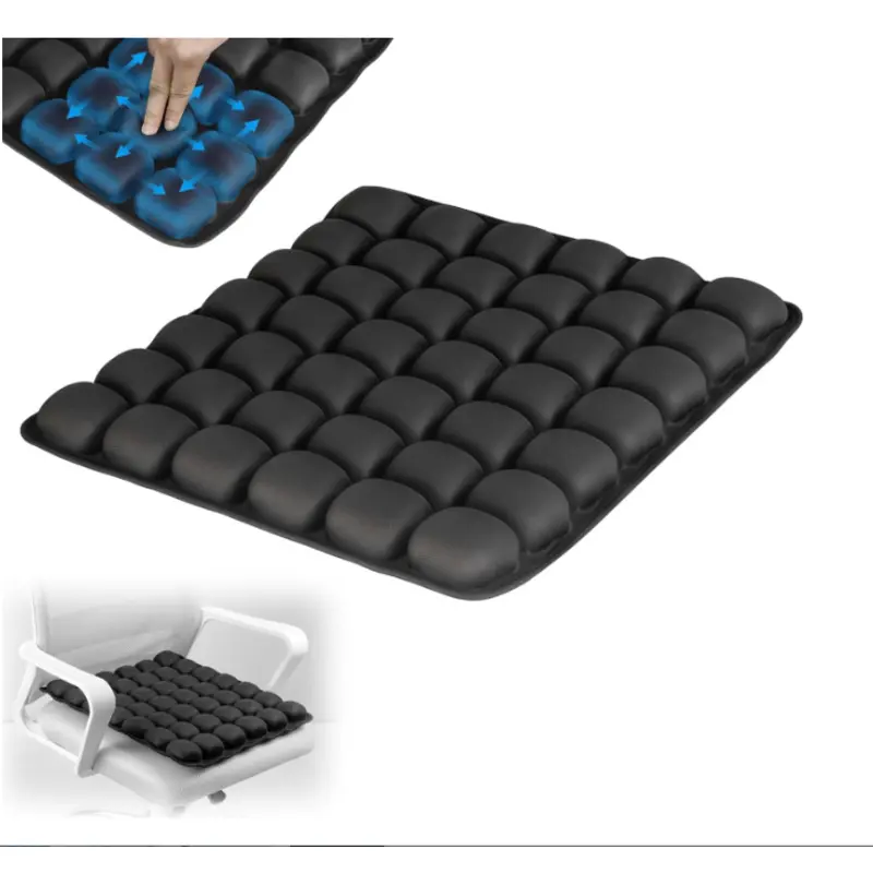 Airbag Decompression Adjustable Seat Cushion for Home, Car and Office, Ideal for Long Sitting. 3D Inflatable Breathable Seat Pad for Computer Chairs.