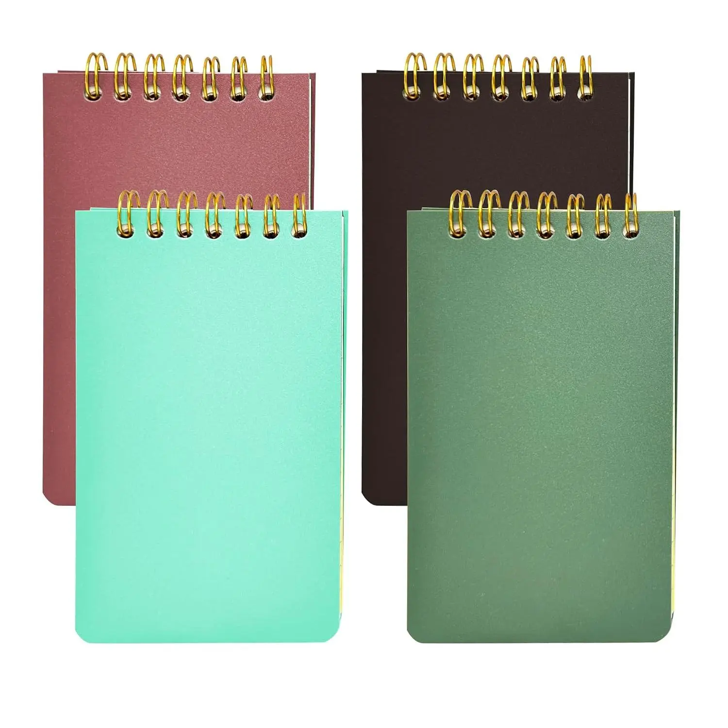 Small Top Spiral Notebook College Ruled 3x5inch Mini Cute Pocket Spiral Notebooks Journals With 160 Pages 7mm Lined Pages  Memo Pads for , Office, Work or Travel (4pcs Dark color)