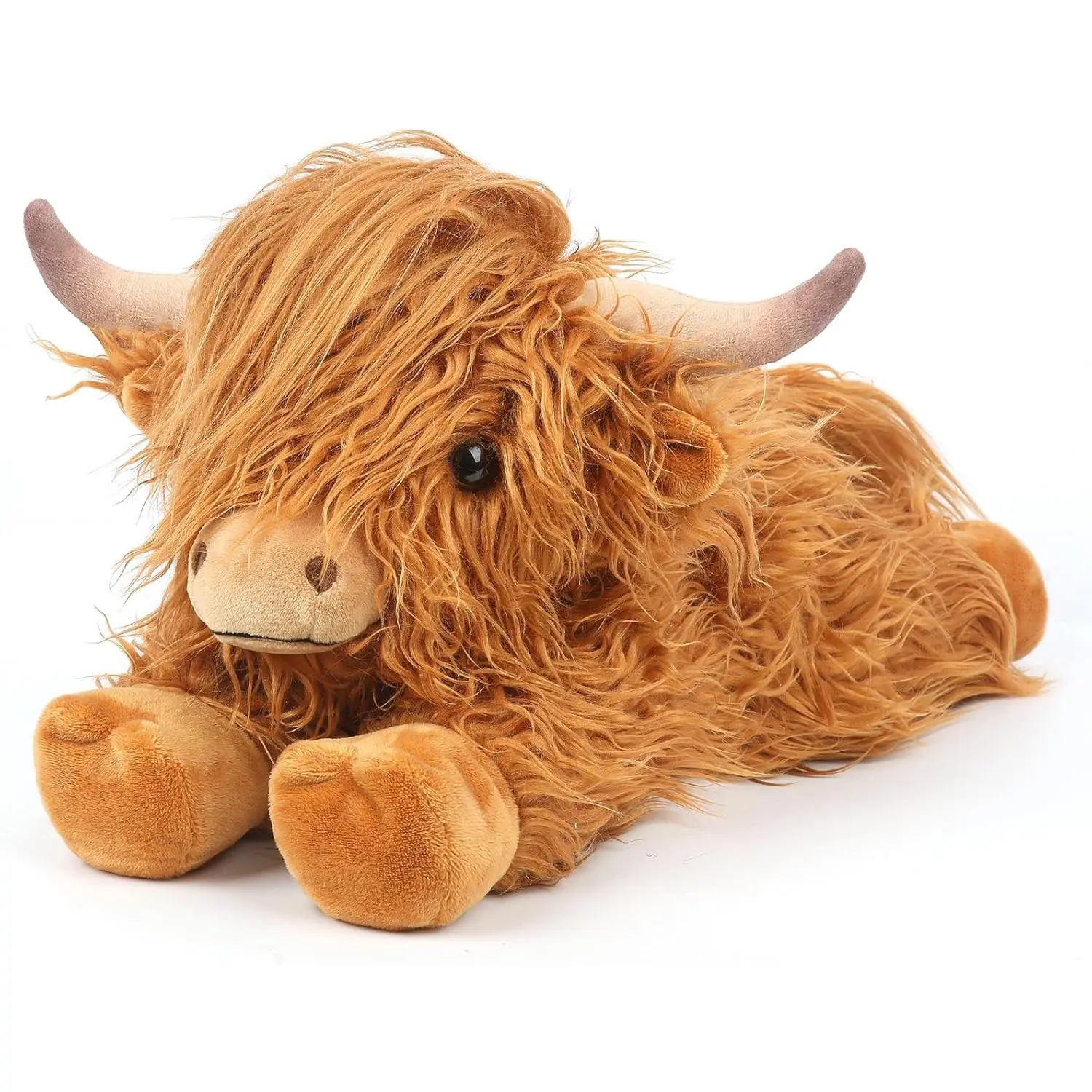 Cow Stuffed Animals, Microwavable Stuffed Animals Heating Pad for Cramps, Pain Stress Relief, Heatable & Coolable Lavender Scented Cow Plush Toy for Anxiety, Women Kid Bedtime Highland Cattle