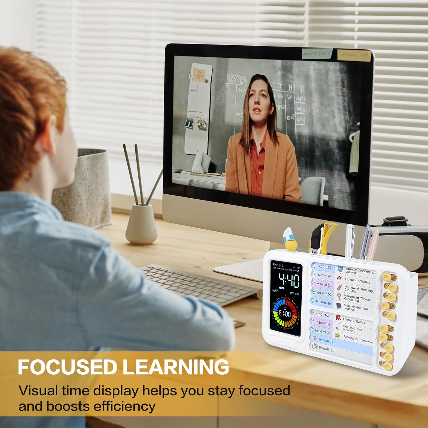 12/24 Hour Switching Task Timer, Timer for , Visual Schedule for  with , Visual Schedule for , Time Management Tools,  Increase Self-Regulation, with 99-Minute Countdown