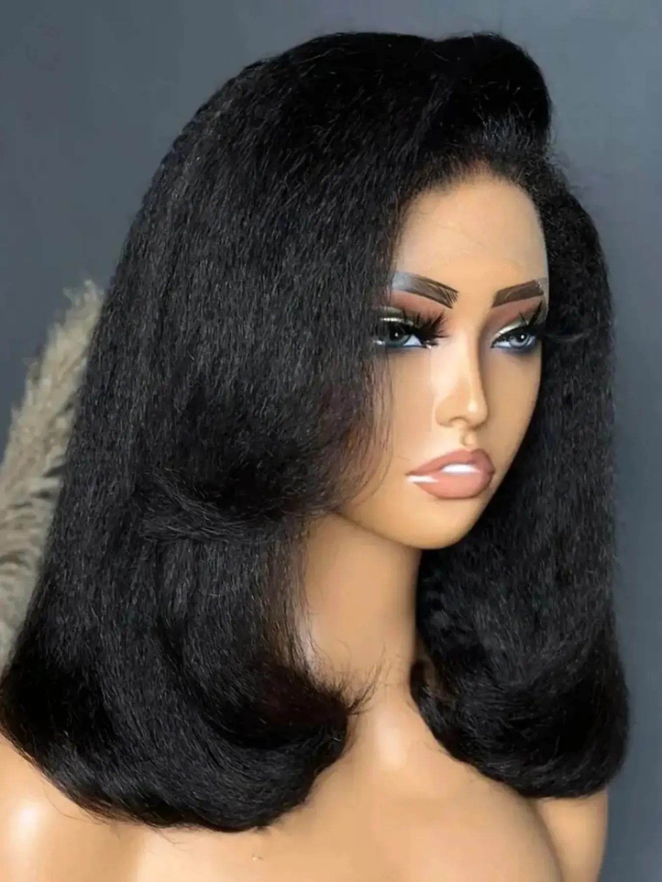 180% Density Wavy Wig, 26 Inches Long, Soft No-Glue Pre-Bent Curl, 13x4x1 Lace Front Full Cap, Heat-Resistant Fiber Hair