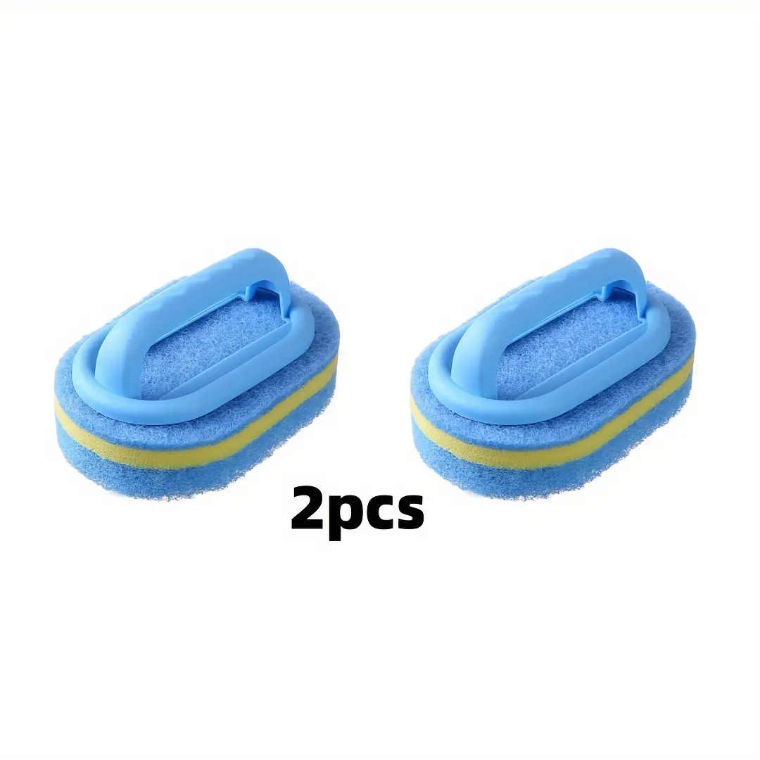 [Powerful Scrubber] 4pcs/2pcs Sponge Eraser Tub and Tile Cleaner With Handle - Powerful Scrubber for Kitchen, Pool, Dishwashing and Cleaning