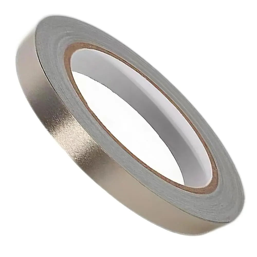 Double Conductive Faraday Fabric Tape, 0.5 Inches x 66 Inches Full Roll with High-Temp Res. for RF/EMI Shielding, RFID Block, ESD Grounding, Metal/Plastic Electrical Repair