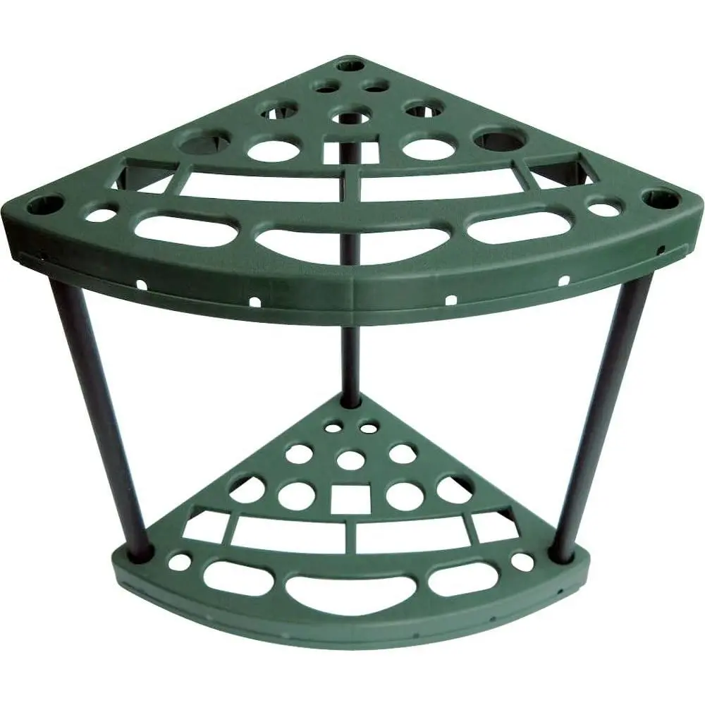 Garden Tool Organizer - Corner Storage Rack that Holds 18 Yard Tools and Broom Holder - Garage Organizers and Storage