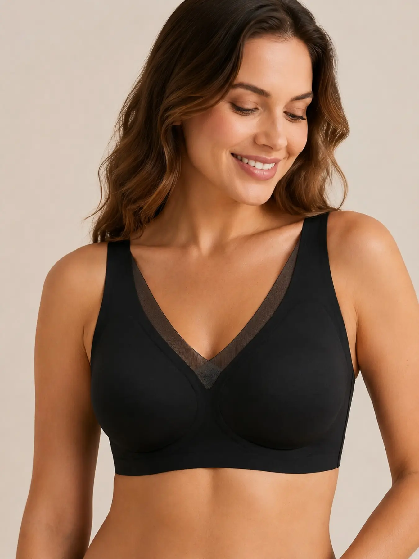 Women Comfortable Pullover Bra No Underwire Jelly Bras Seamless Full Coverage Supportive Bralette