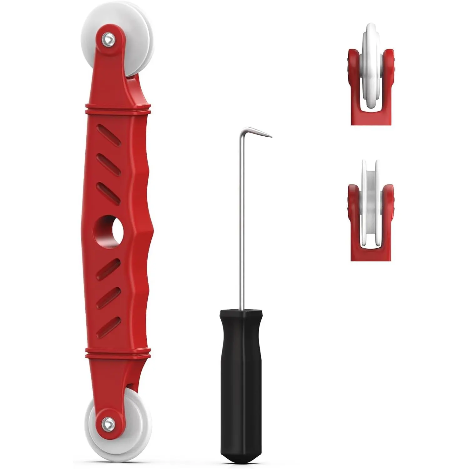 2pcs Screen Roller Tool Set with Spline Removal Hook, Durable Screen Spline Tool Kit for Screen Installation Repair Replacement, for Window Sliding Door Patio RV