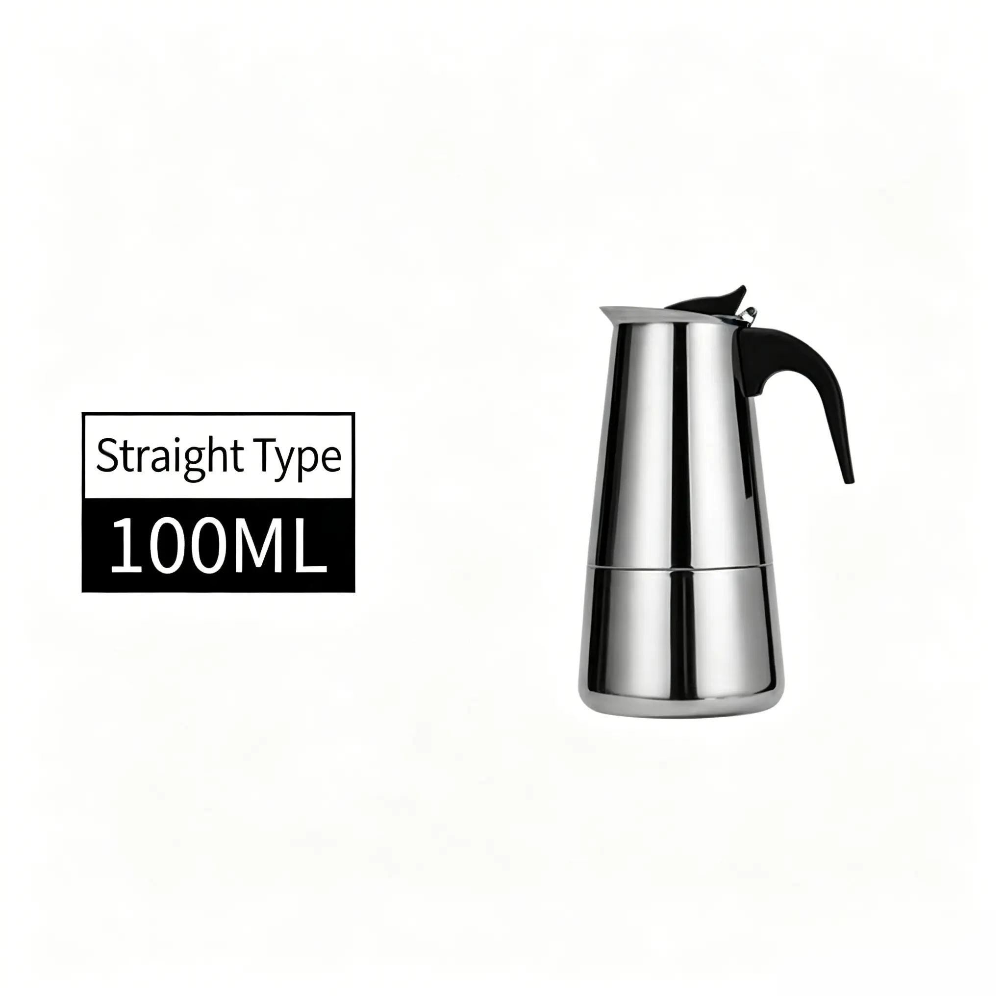 Stainless Steel Moka Pot Espresso Maker - Italian-Style Metal Coffee Percolator with Silicone Components & Reusable Filter, Stovetop Brewer for Home Use