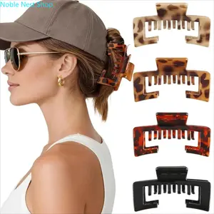 4 Pack Hat Friendly Hair Claw Clips for Women, Strong Hold Styling Clamps for Thick Hair, Comfort Accessories for Baseball & Trucker Hat Hairstyle & Gifting