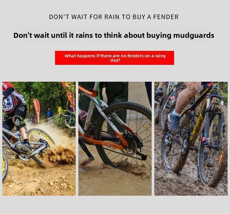 Bicycle universal fender accessories, bicycle riding water retaining tile mountain bike road bike equipment High-Carbon Steel sport