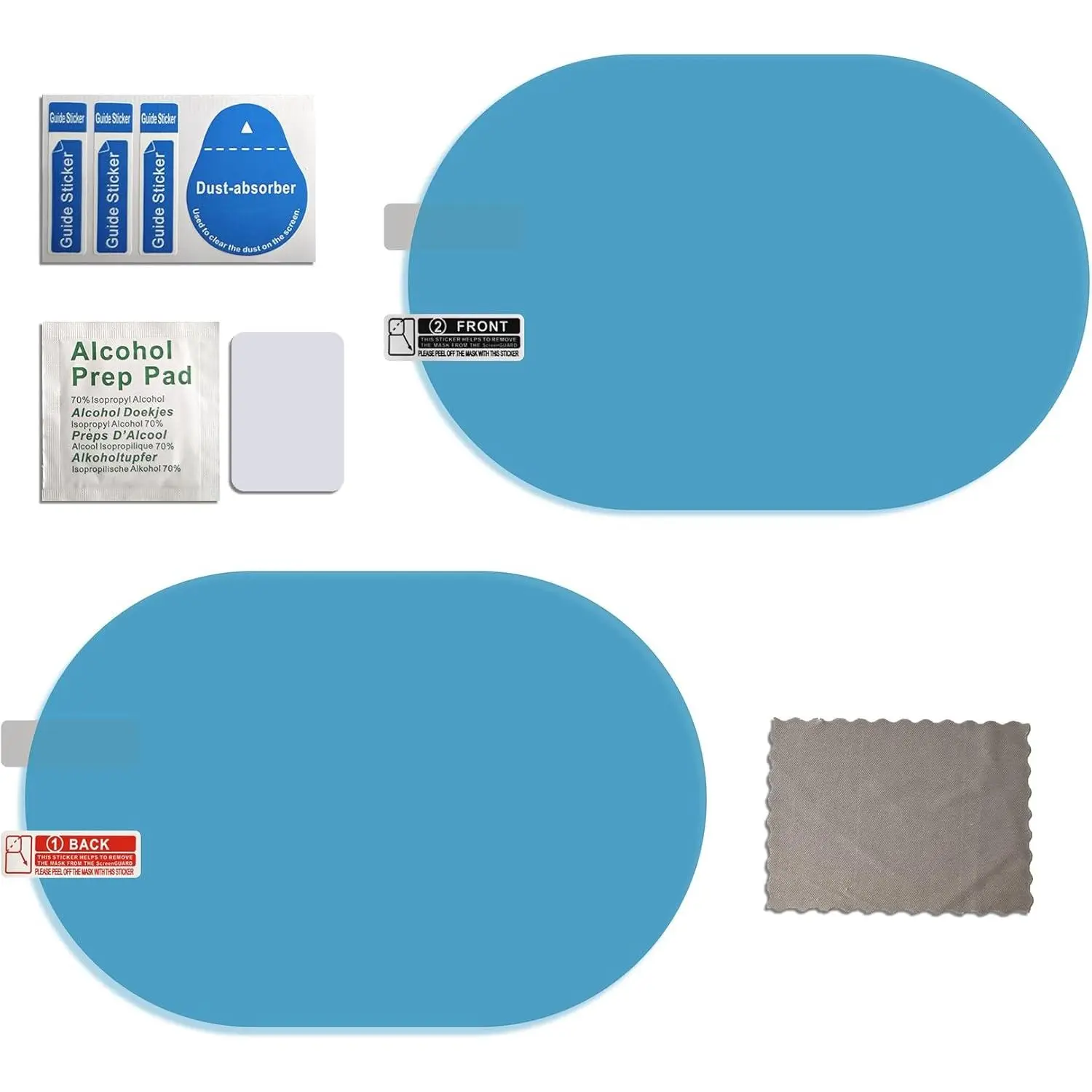 Rearview Mirror Film, Rearview Mirror Adhesive, 5.9"x3.9" Anti Fog Glare Rear View Mirror Sticker, Waterproof Rainproof Transparent Protective Sticker Universal for Sedan, Truck