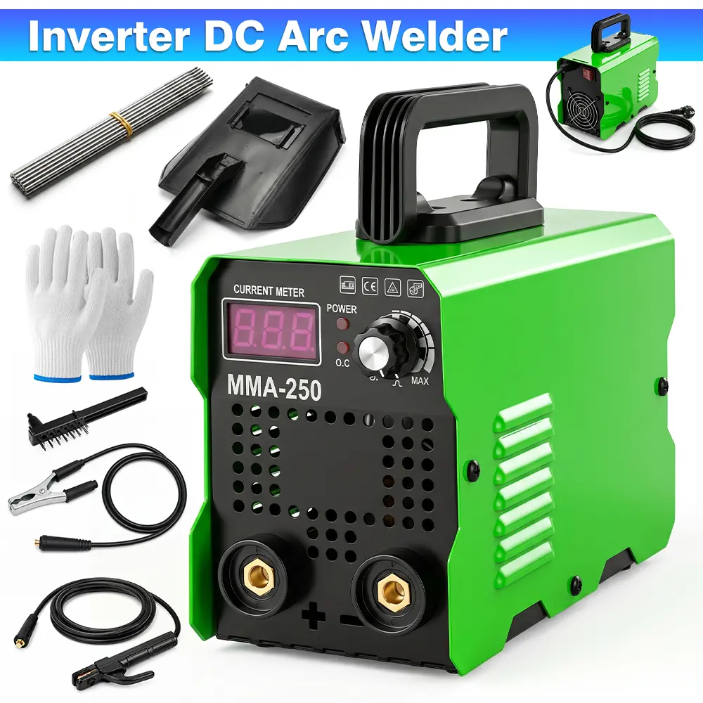 110V Portable IGBT Inverter Stick Welder Full Kit, Arc Welder with LCD Display, Auto Match Current, Beginner-Friendly Welding Machine