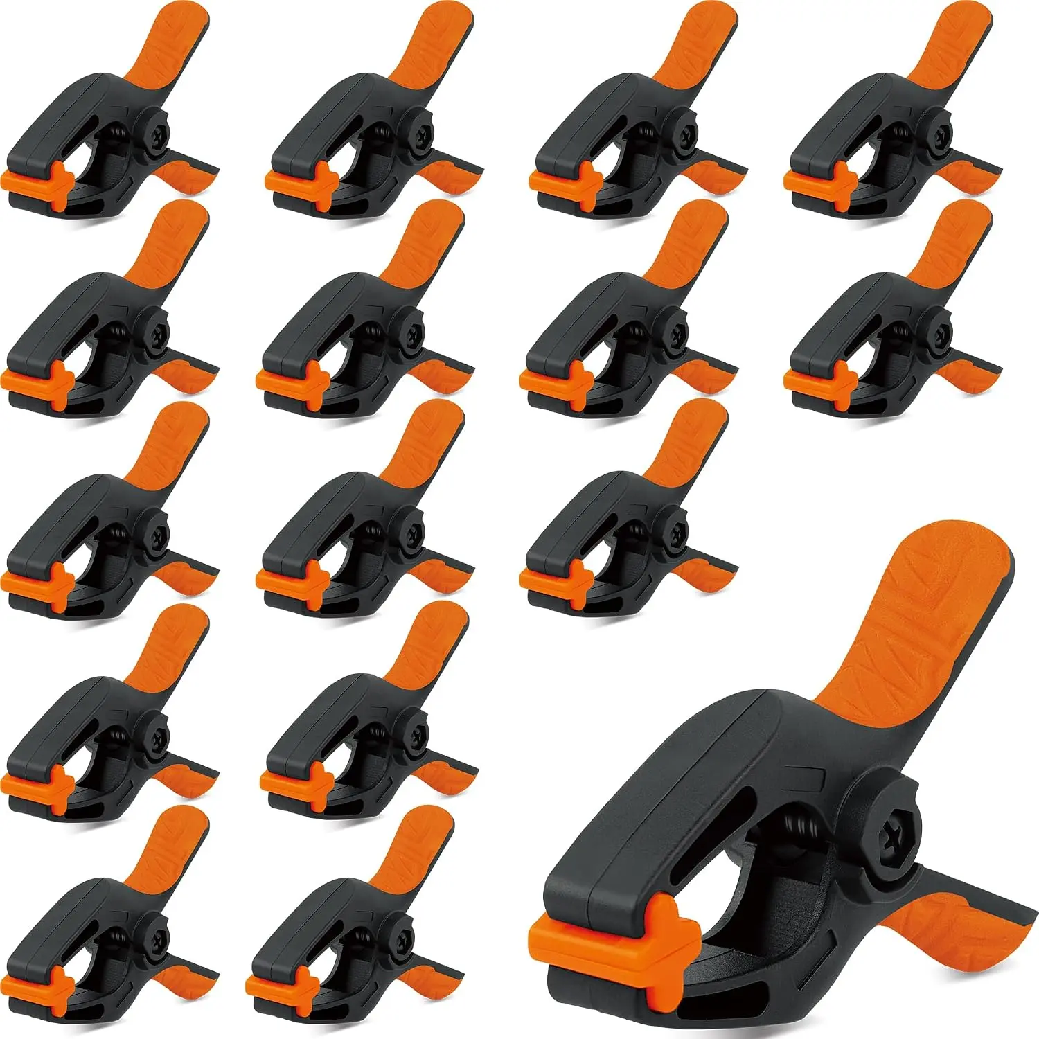 16-Pack Spring Clamps Heavy Duty, 3-inch Mini Clamps for Crafts with 1-5/8 Inch Jaw Opening for DIY, Gluing, Clamping and Securing