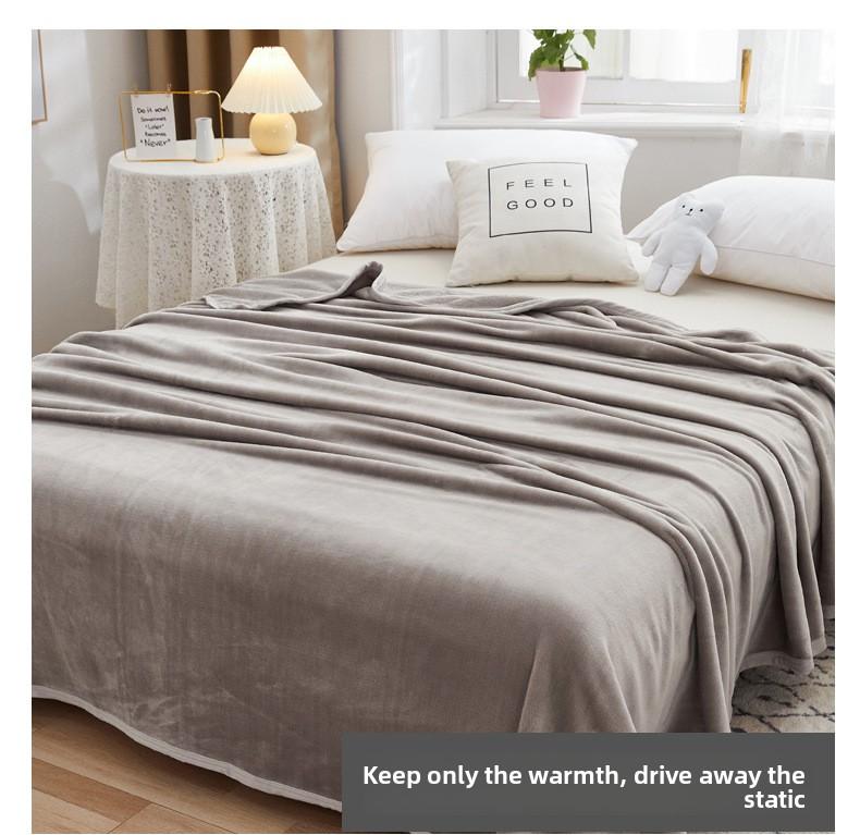New Solid Color Flannel Blanket Nap Blanket • Office Throw Blanket • Dorm Blanket for Students • Gift Blanket • Plush Blanket