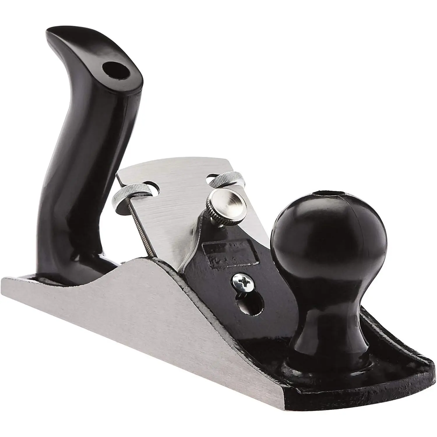 Woodworking Hand Planer for Woodworkers, Adjustable Depth, 2-in Steel Blade, Grey Black Hand Tool for Quality Wood Smoothing Cuts
