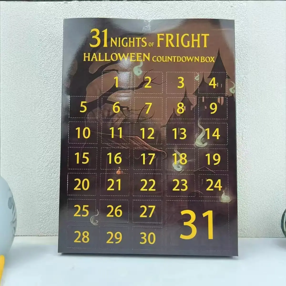 31 Nights of Fright Halloween Countdown Box, Smart Puzzle Gift, Perfect for Halloween Celebrations, Fun and Engaging Activity