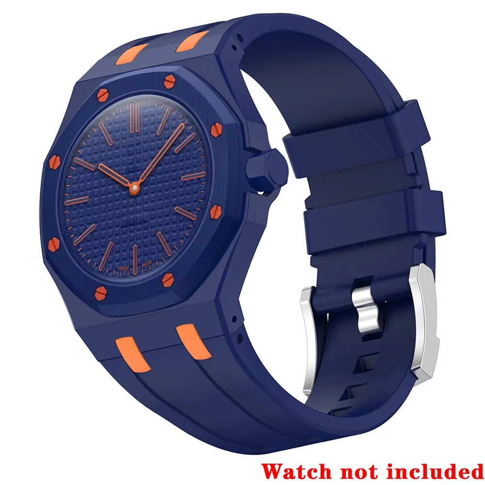 Silicone band + pc case Royal Pop Lepine Conversion Kit One-Piece Case + Strap for Swatch AP 2026 Pocket Watch Modified Wristband Accessory