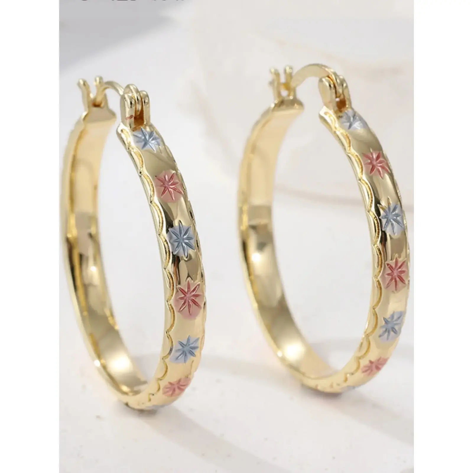 Elegant Geometric Hoop Earrings – High-Quality Fashion Jewelry for Party & Daily Wear, Trendy All-Match Exquisite Accessory, Ideal Birthday Gift for Women