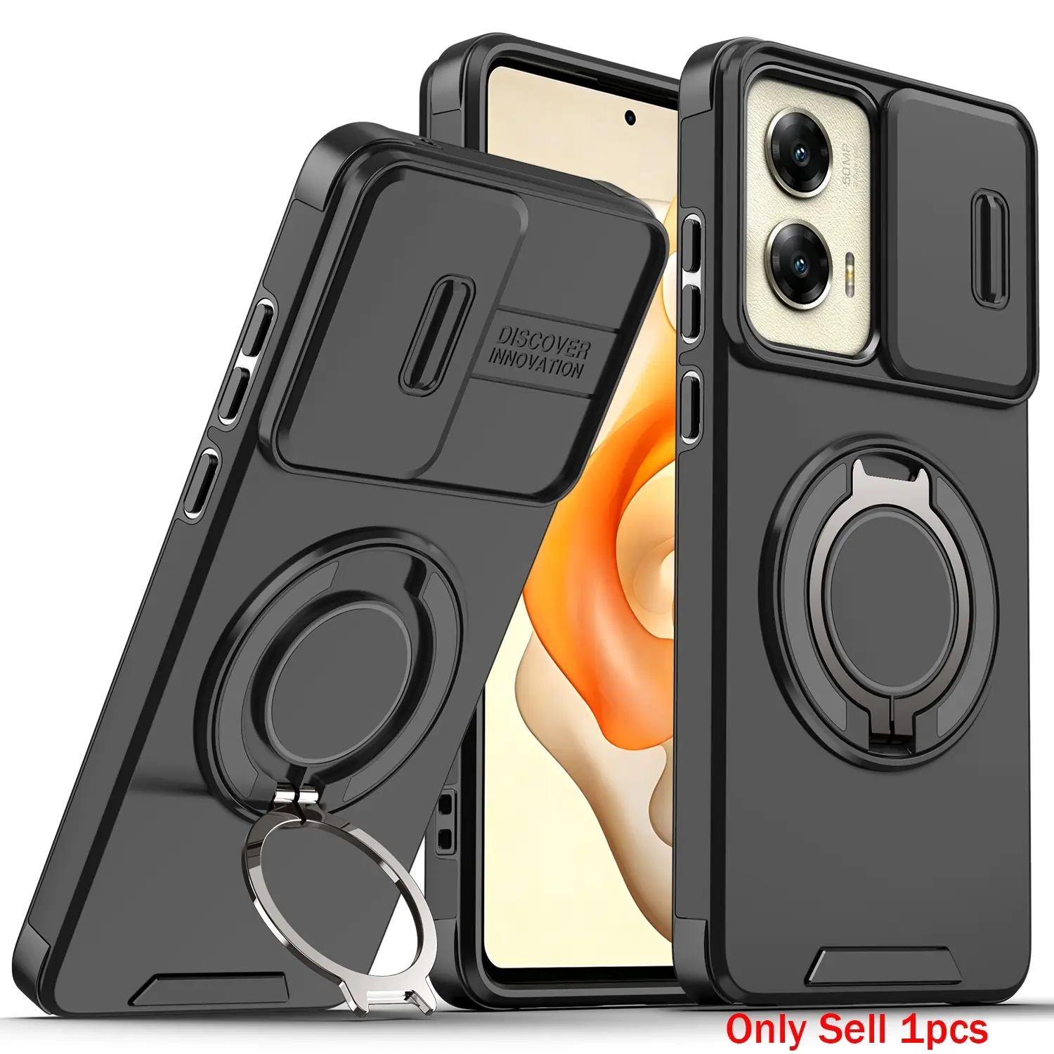 Case for OPPO A2 5G China Version/OPPO A79 5G, Durable Scratch-Resistant Dual-Layer Shockproof Cover, 360° Rotatable Magnetic Ring Stand for OPPO A2 5G China Version/OPPO A79 5G Case
