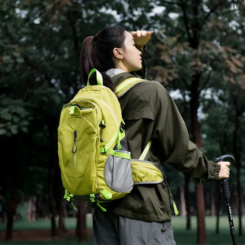 Waterproof Woven Nylon Backpack - High-Capacity Multi-Compartment Outdoor Hiking Sport Daypack, Lightweight Portable Casual Rucksack, Hiking Daypacks, Unisex