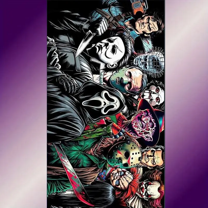 1pc - 5D DIY - Diamond Painting Kit - Horror Characters - Diamond Art - Mosaic - Home Decoration - Best Gift for Friends - Diy Craft Supplies