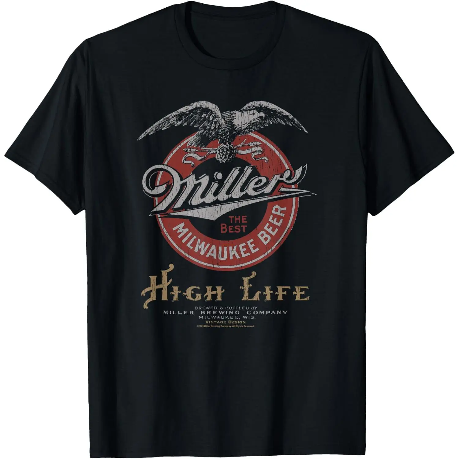 Coors Classic Miller High Life Vintage Beer Logo T-Shirt Small