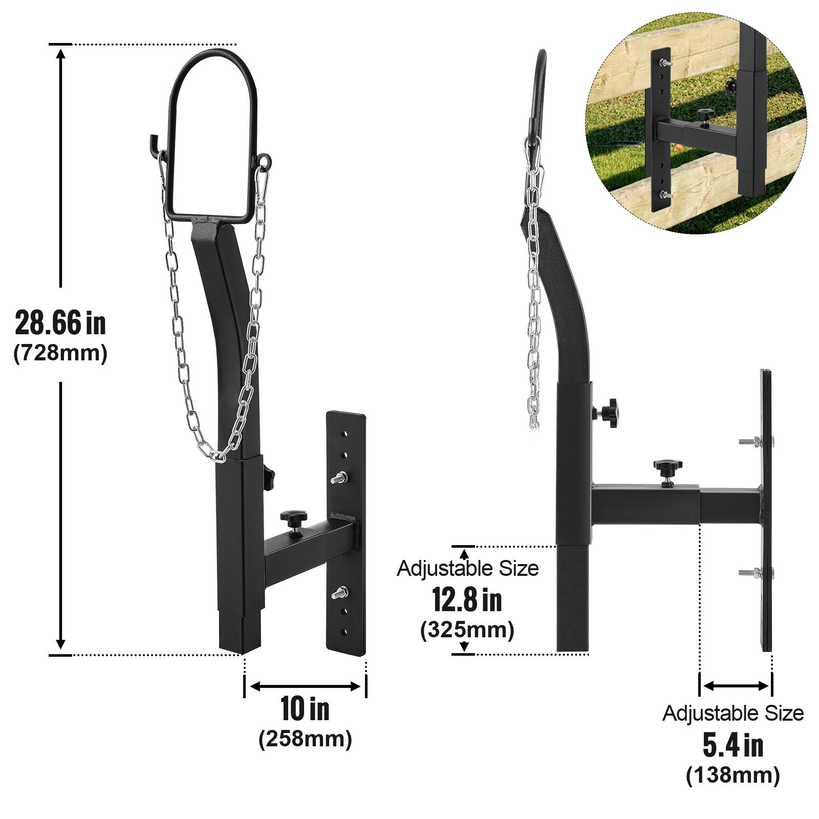 Livestock Trimming Stand, Goat & Sheep Stand 9.37-12.8 inch Adjustable Height 0-5.4 inch Width, Metal Goat Milking and Shearing Stand Attachment Nose Loop Headpiece, Black
