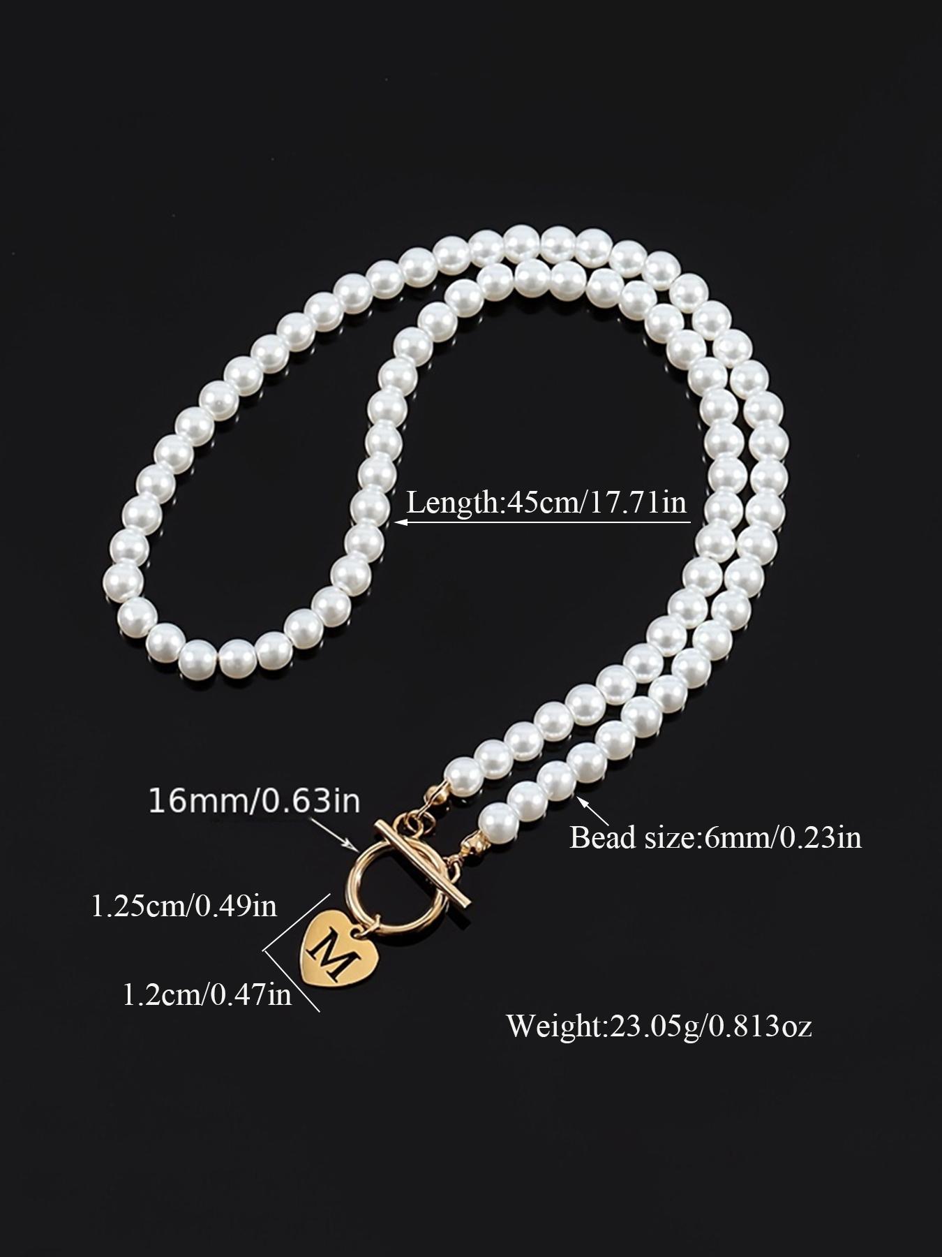 Heart Initial Pendant Necklace with OT Buckle, Stainless Steel Chain Necklace for Women, Elegant Fashion Jewelry for Party, Daily Accessory, Trendy All-match & Exquisite Jewelry for Birthday Gift