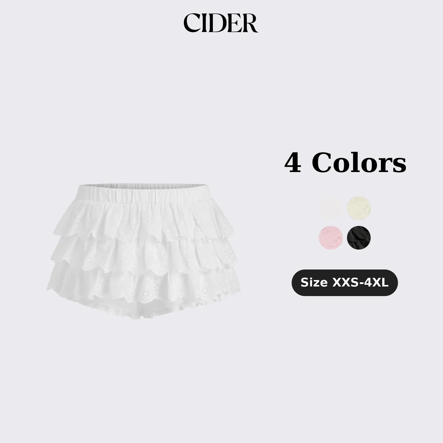 Cider Low Rise Solid Layered Micro Bloomer Shorts
