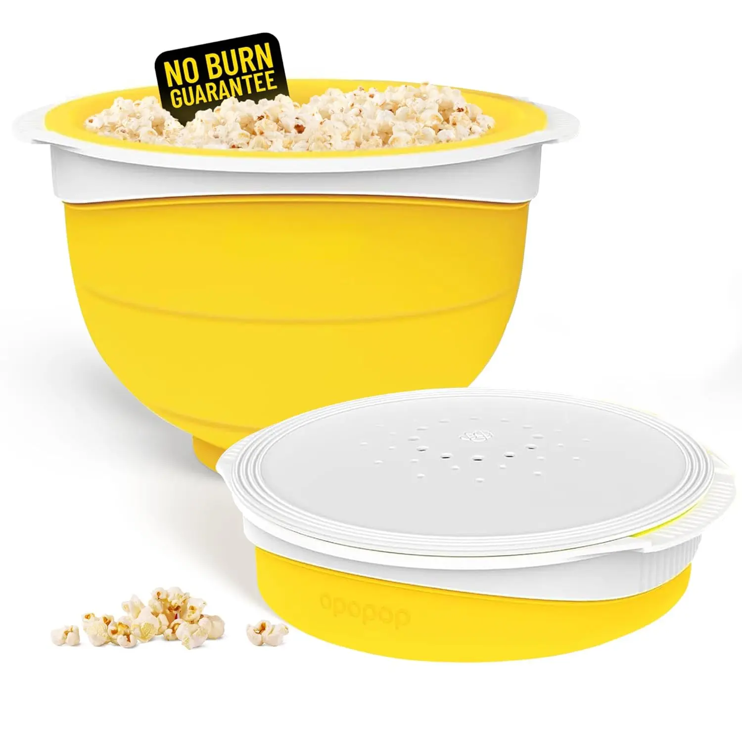 Silicone Microwave Popcorn Popper - 1-Size Round Bowl Home Popcorn Maker, BPA-Free, Collapsible, Dishwasher Safe Home Supply Unit, One Size