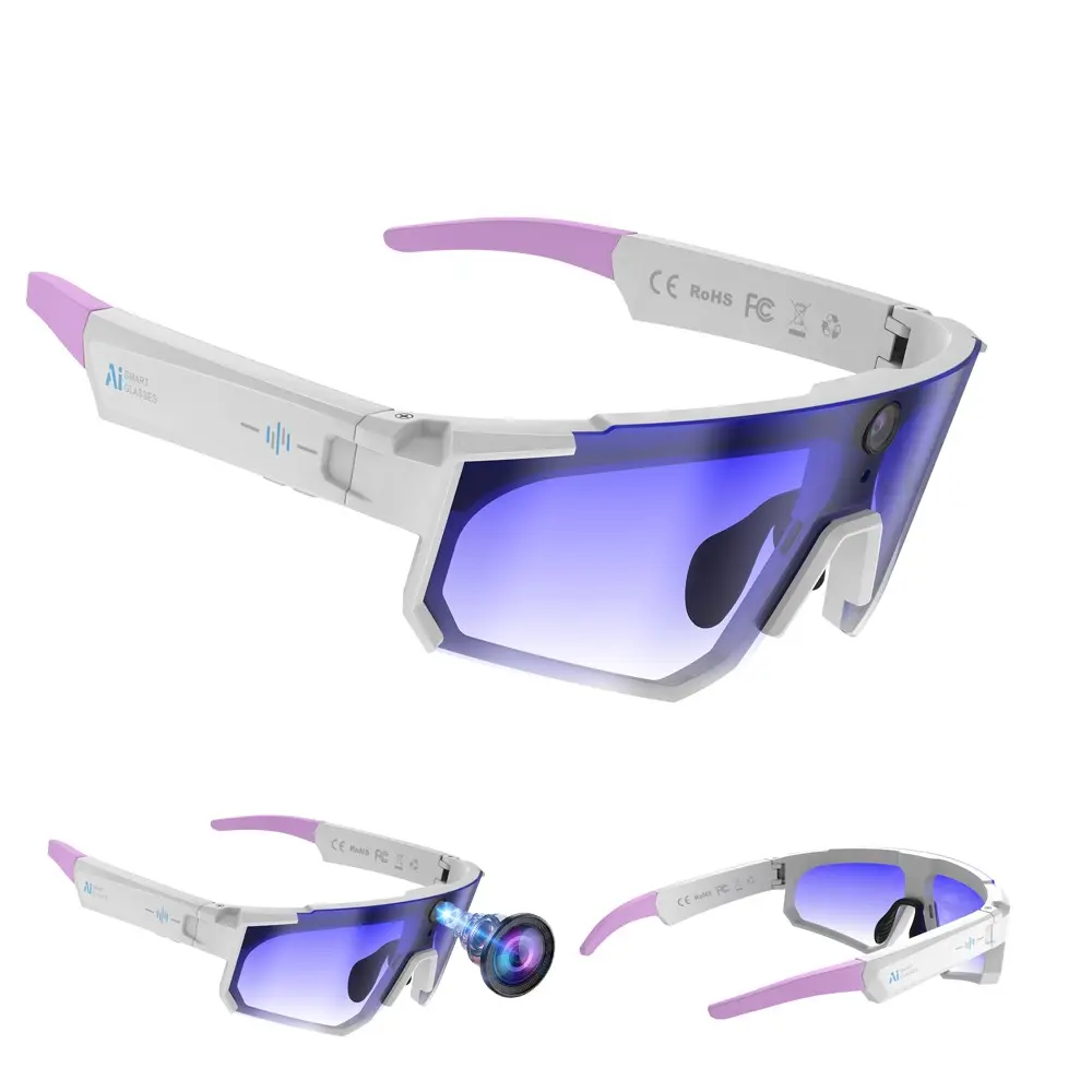 Sport Sunglasses, Smart Glasses for Cycling,8MP POV Camera, First Person Photo and Video Shooting ,One Click Recording, 290Mah Battery ,AI Real Time Translation,Music Playback, Bluetooth Calling