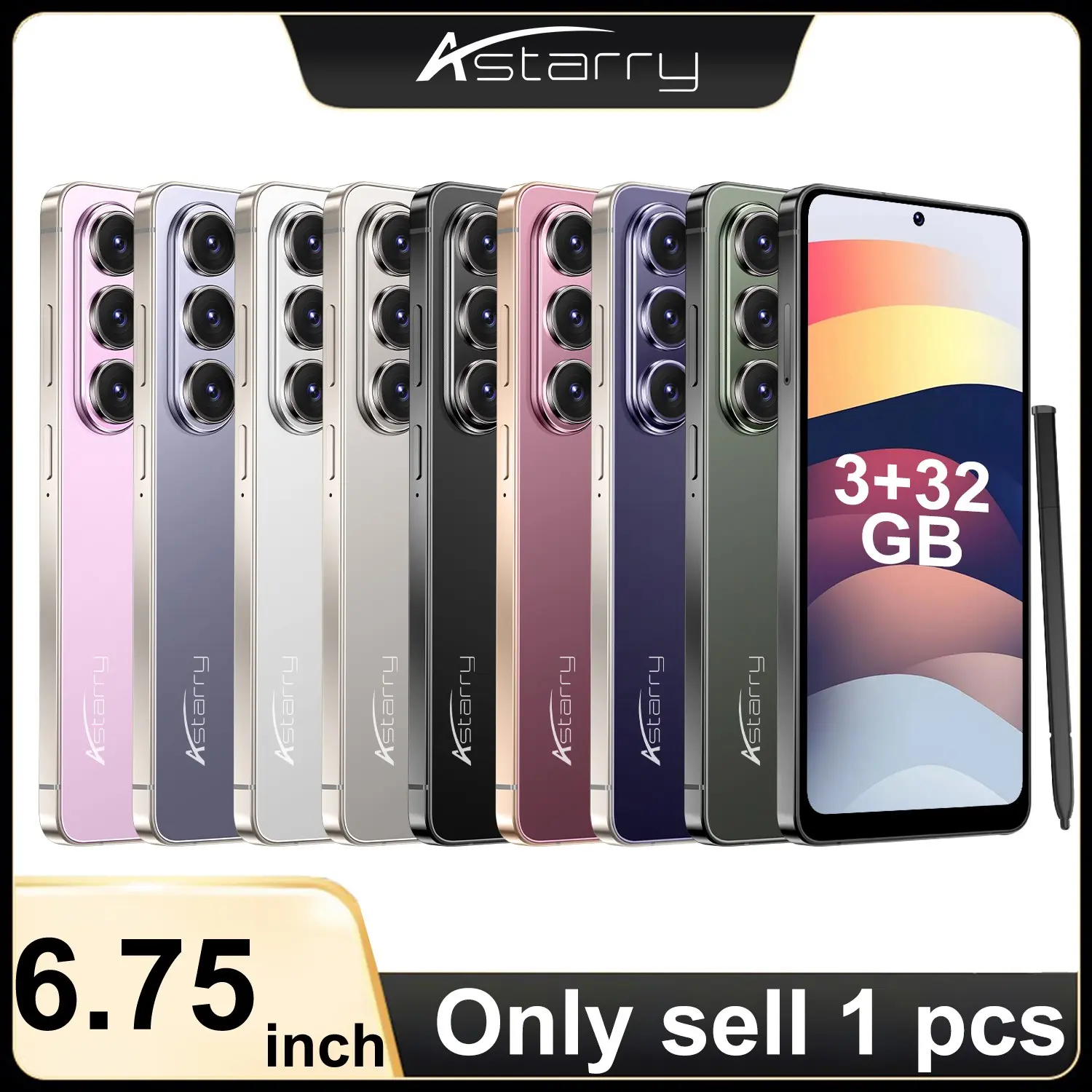 Astarry 26 Ultra 4g Phone, 6.75-Inch HD Screen, Mtk6762, 3gb+32GB RAM, Android 12, Face Unlock, 4100mah Battery, 5mp Front, 13mp Rear Camera