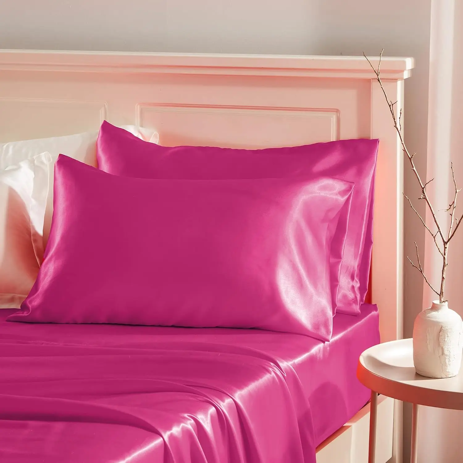 Hot Pink Pillowcase 2Pk Queen 20x30 Envelope Closure