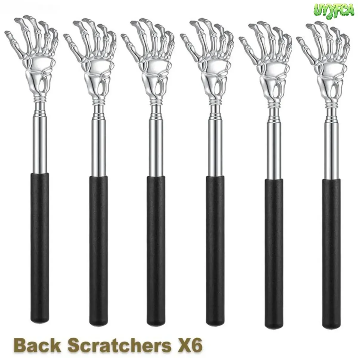 Telescoping Skeleton Hand Back Scratcher, Extendable Stainless Steel Itch Relief Tool With Non‑Slip Rubber Handle, Portable Lightweight Scratcher For Home, Office, Travel And Daily Use,back to school,back to school haul
