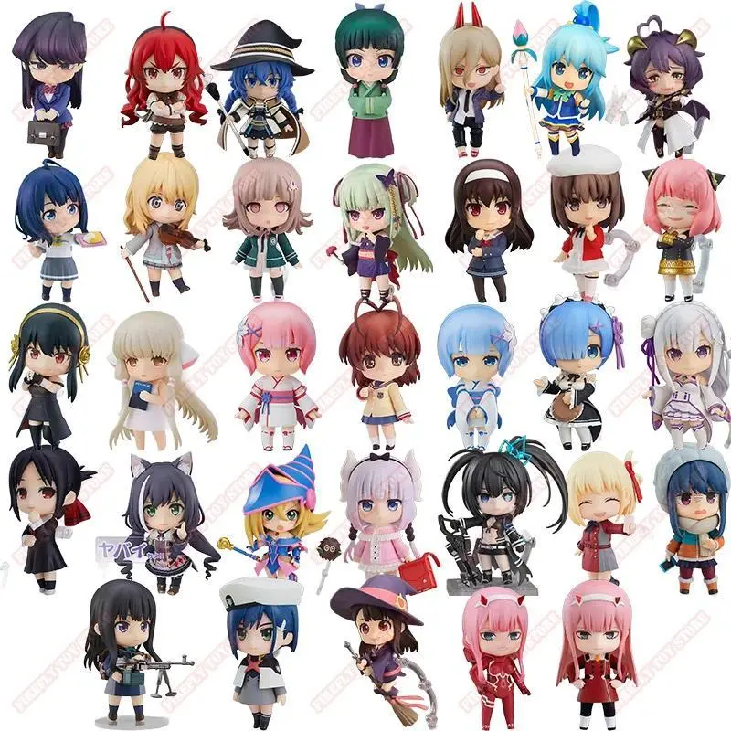 Animation Game Peripheral Toys Kawaii Lovely Girl Rem Aqua Shouko Kanna Megumi Movable Anime Action Model Figures Collection NTR