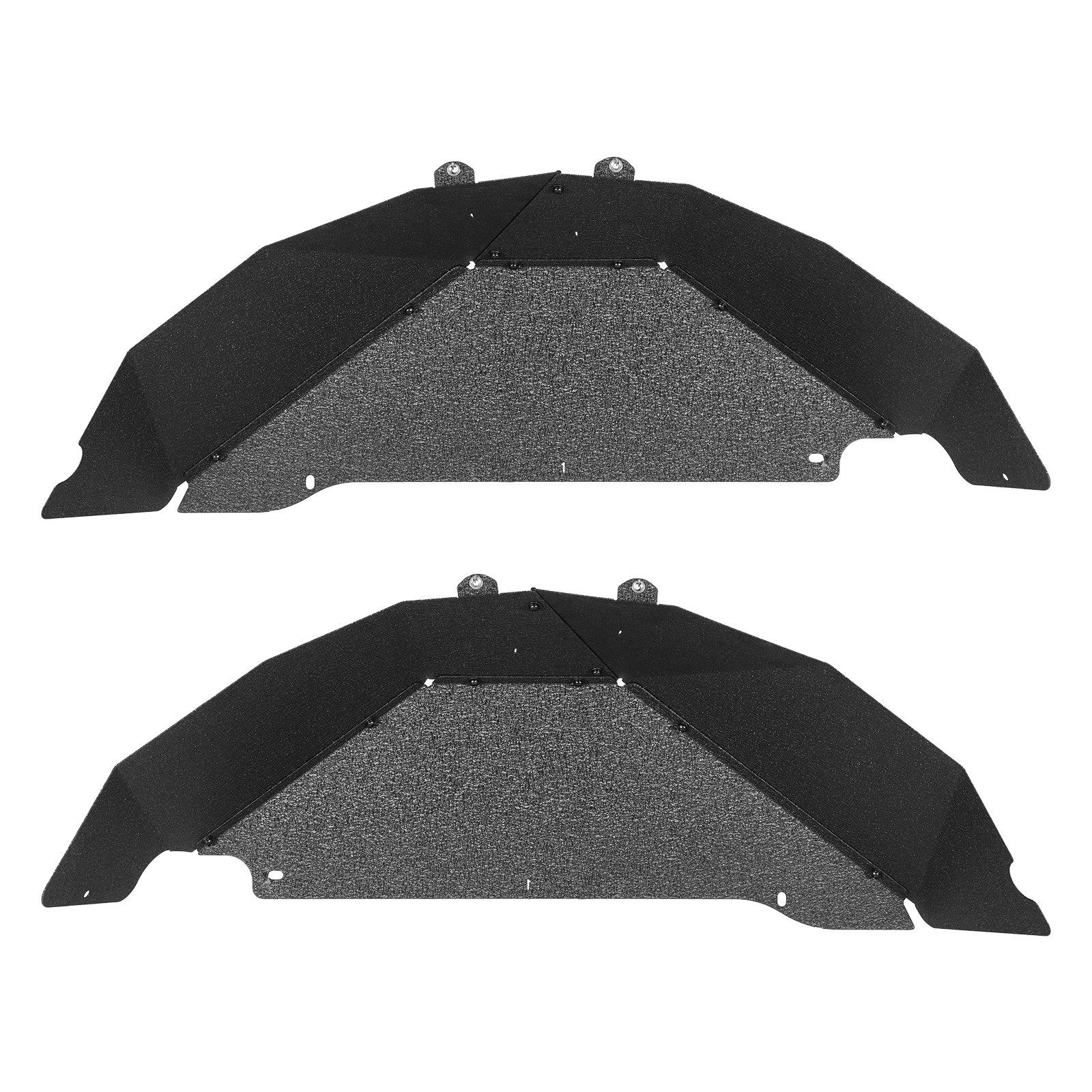 VEVOR Inner Fender Liner, Front & Rear Fender Liner Compatible with 2007-2018 Jeeps JK/JKU 2/4 Doors, Steel Mud Guards Bolt-on Style Fenders Flare, Wheel Well Cover Fenders Flare Liners, Black