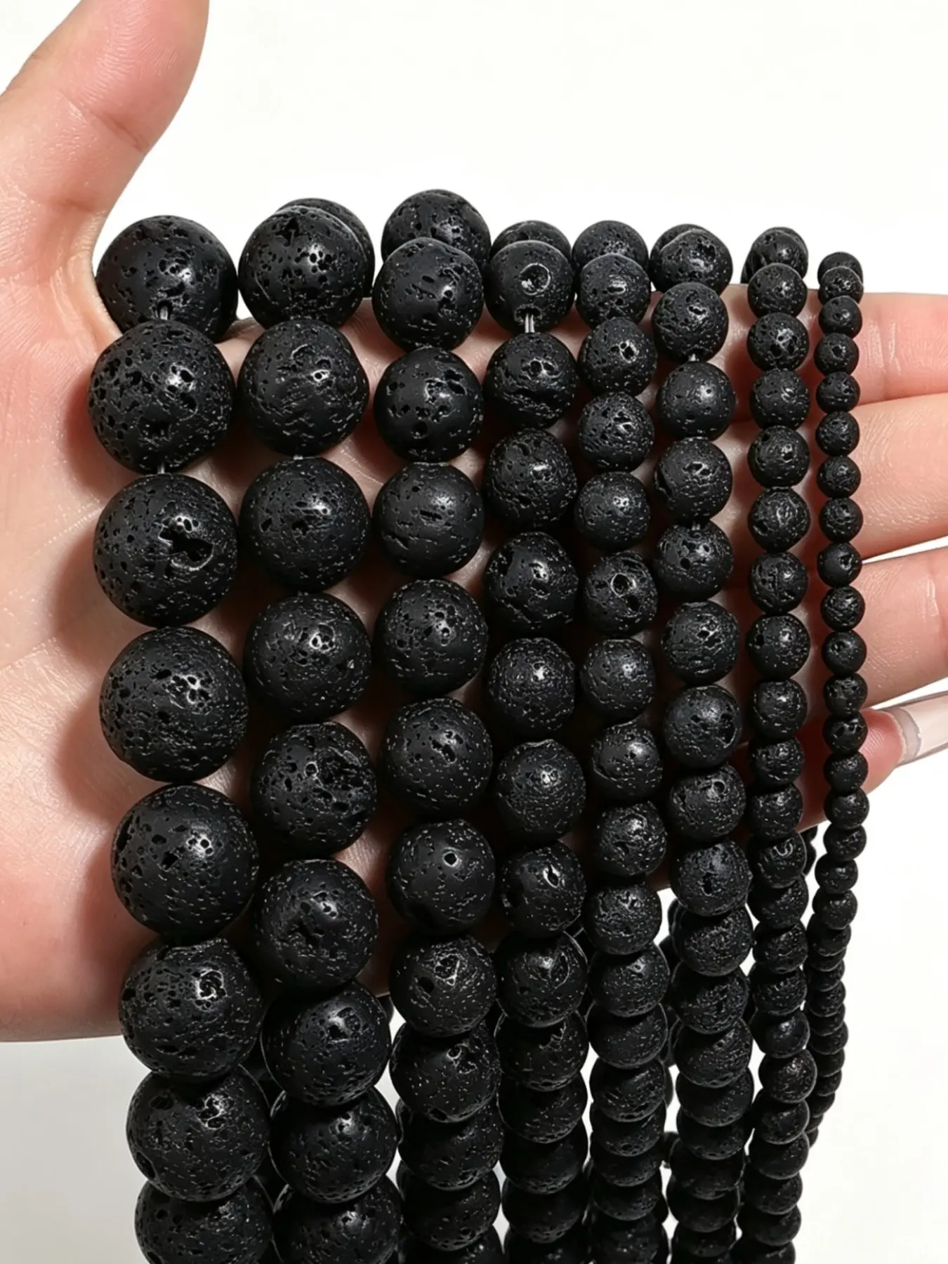 Natural Stone Beads, 4mm-10mm Round Beads for DIY Jewelry Making, Beading Supplies, Smooth Texture, Polished Finish, Ideal for Craft Enthusiasts