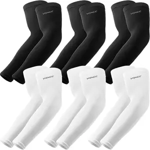 6 Pairs Arm Sleeves for Men Women | UPF 50 Cooling UV Sun Protection |  Compression Sleeves