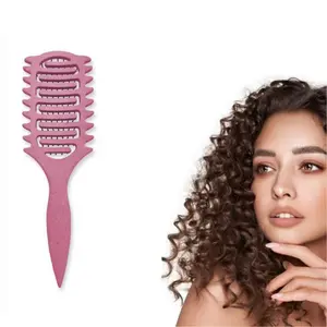 New Upgrade Curl Defining Brush, Curly Hair Brush With Bristle And Special Design, Curl Define Styling Brush Especially For Curly Hair, Shaping And Defining Curls For Women Men To Reduce Pulling And Curl Separation, Detangling Hairbrush