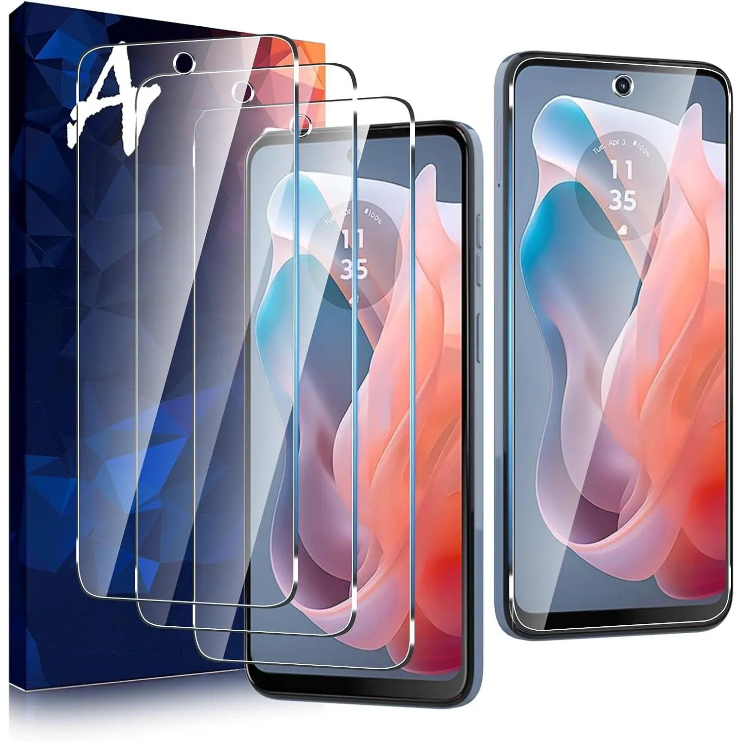 [3 Pack] Tempered Glass Screen Guard for G Play (2024), Anti-Bubble Precise Cut Specific Fit Screen Protector with 9H Hardness, Shatter-Resistant, Scratch-Resistant, Transparent