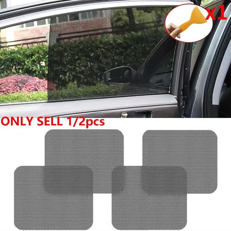 1/2PCS  One-way Car See-through Sticker Is Waterproof and Sun-protected and Ultra-durable| Suitable for Triangular Windows, Skylight and Windshields| Creative Sunshade Decoration Necessary Sc*r for Modification, Automobile Exterior Parts, Car Window Film