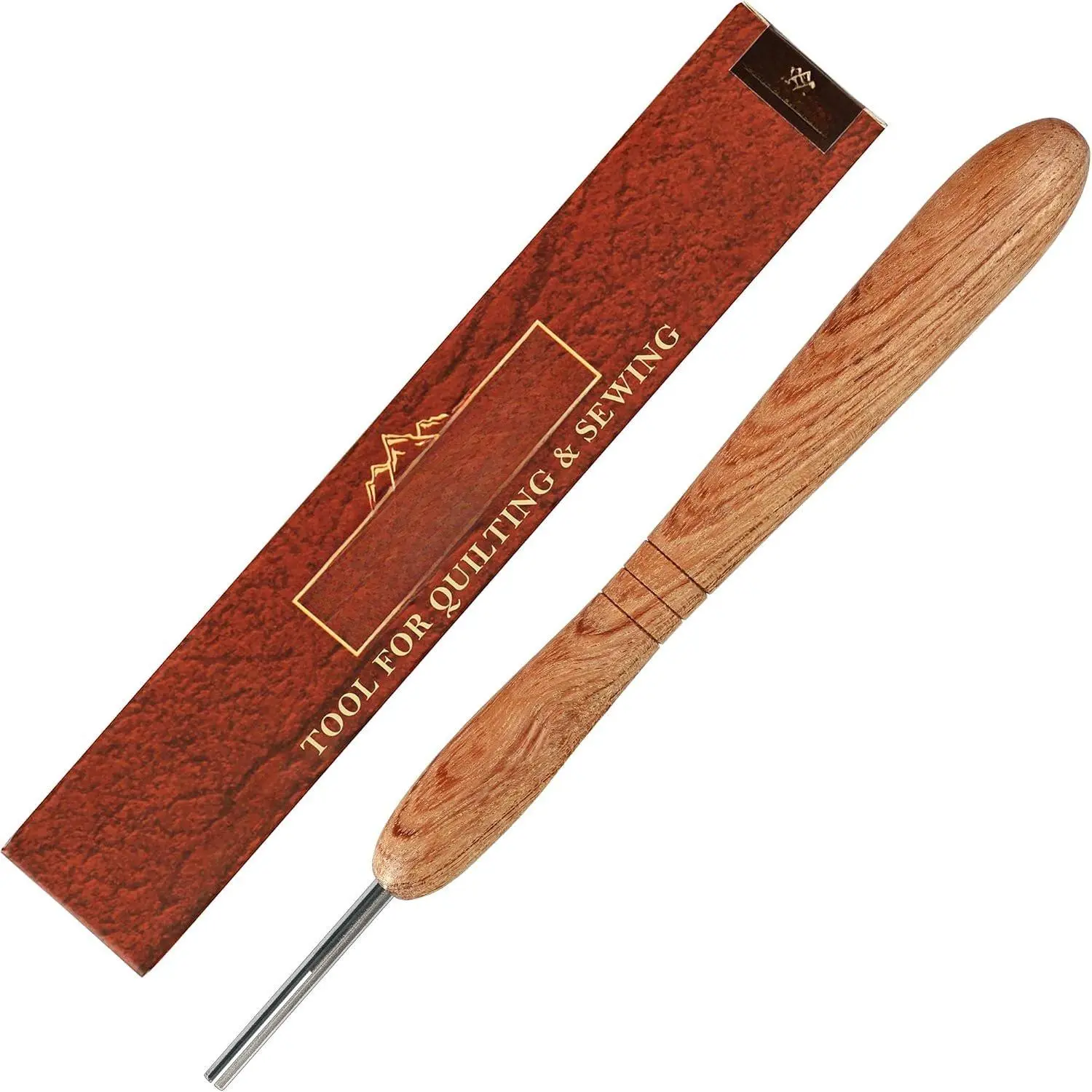 Wooden Paper Bead Roller with Slotted Metal Tip - Handcrafted Hardwood Quilling Tool with Handle for DIY Handmade Craft, Crafting Projects (1), Quilling Tools