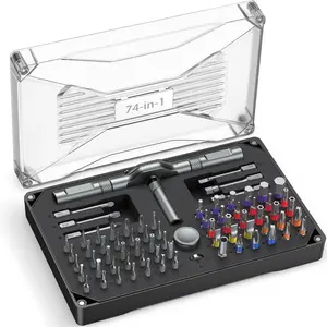 74 in 1 Ratchet  Set,   Set with Detachable Handle & , Multi-bit Precision Repair Tool Kit for DIY, , Furniture, PC, Electronics