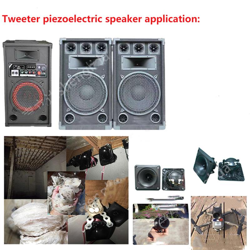 2Pcs 4 Inch Tweeters Speaker Piezoelectric Tweeter 100W Ceramic Buzzer Treble Audio Speaker Treble Piezo Stage Loudspeake