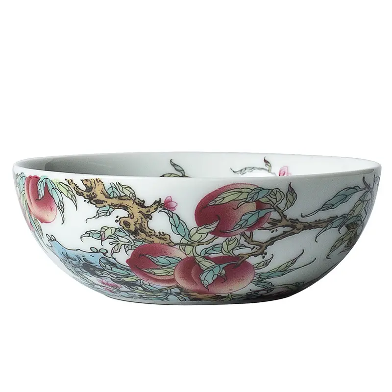 Jianzhan Ceramic Shoutao Puer Cup - Hand-Built, Nature-Infused Mineral Material, Peach Pattern, Master-Crafted Metamorphosis Collectible, Gift for Adult Tea Enthusiasts, Adults