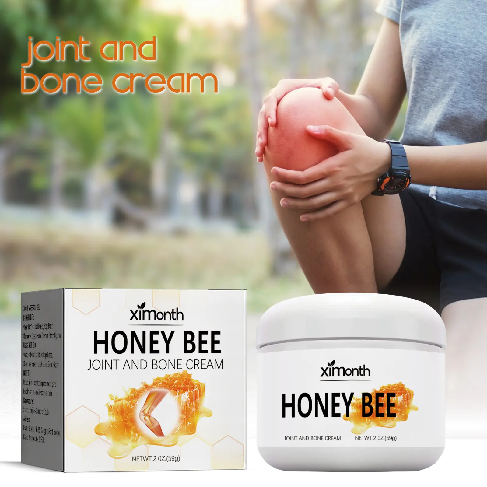 Ximonth Bee Venom Joint Care Cream - Natural Herbal Leaf Body Moisturizer for Joints & Bones Therapy, Healthcare Treatment, Reduces Swelling, Relieves Muscle/Lower Back Pain from Prolonged Sitting Relief Cream gel massage ointment