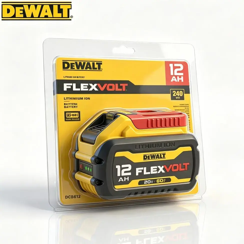 Original DEWALT MAX Flexvolt 12.0ah 20/60V DCB612 Lithium-Ion Battery Cordless Drill Battery DEWALT flexvolt 60V Battery Durable High-Capacity Lithium-ion Battery for Power Tools Li-ion Batteries for Heavy Duty work replacement flex-volt dc
