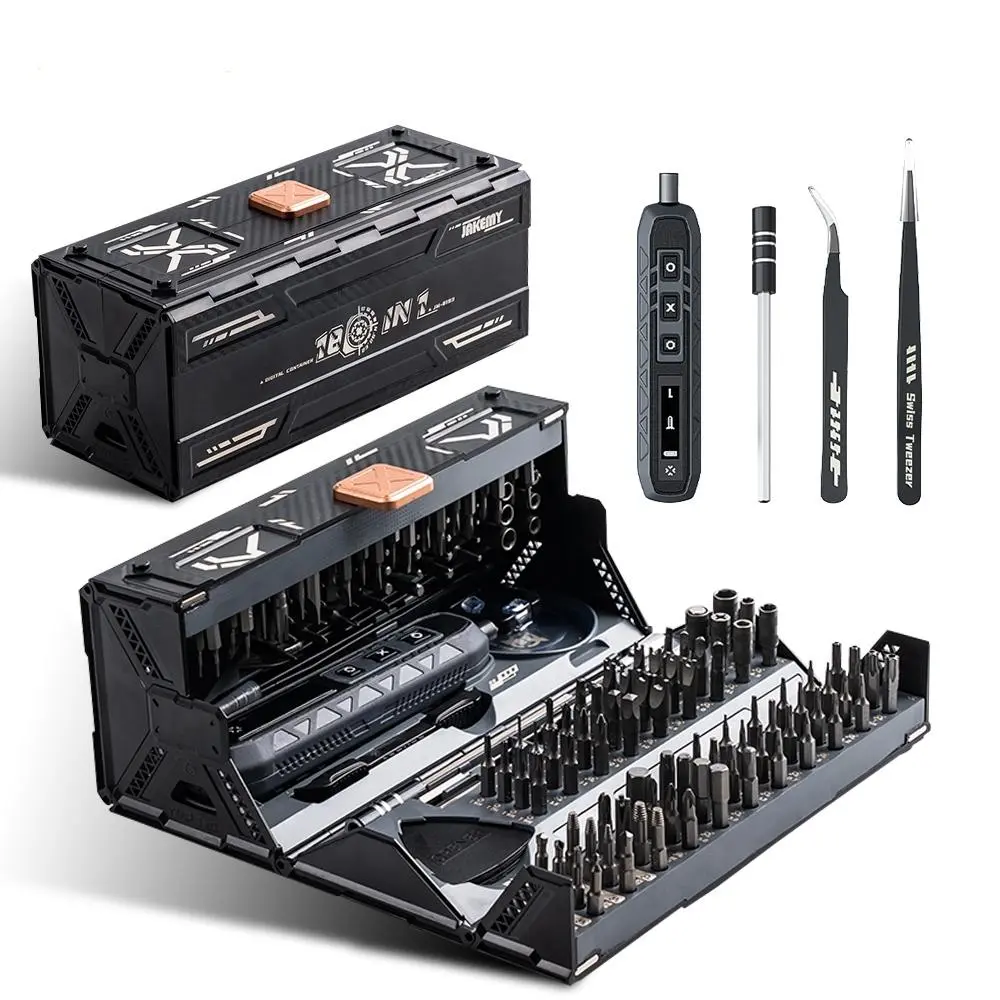181 in 1 Electric Screwdriver Set, USB Rechargeable Electric Screwdriver with 3-speed Torque Setting, Professional Repair Tool Kit for Phone/Laptop/Camera/Watch, Cordless Screwdriver