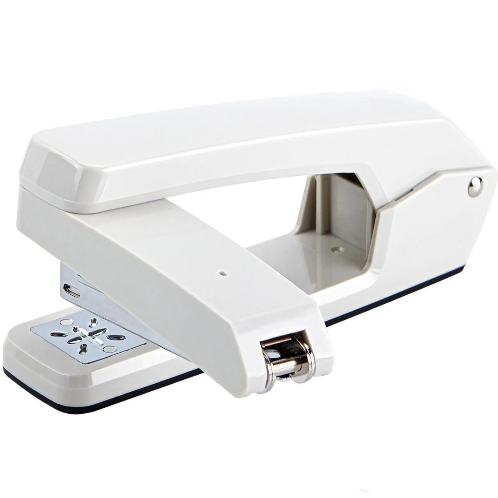 360 Degree Swivel Rotating Desktop Stapler, Rotatable Swing Arm Stapler No Staples Required, Portable Paper Binder for Booklets & Documents, Black White Optional, Office School Stationery Supplies