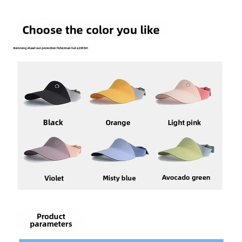 1-Piece Seamless Visor Hat, Empty Top Design for Kids & Adults, Ideal for Running & Cycling (Sports & Outdoor Accessory) neck protection sun hat hiking sun visor hat uv daily all-match travel beach vacation flap cap dad new fishing embroidery trendy hike