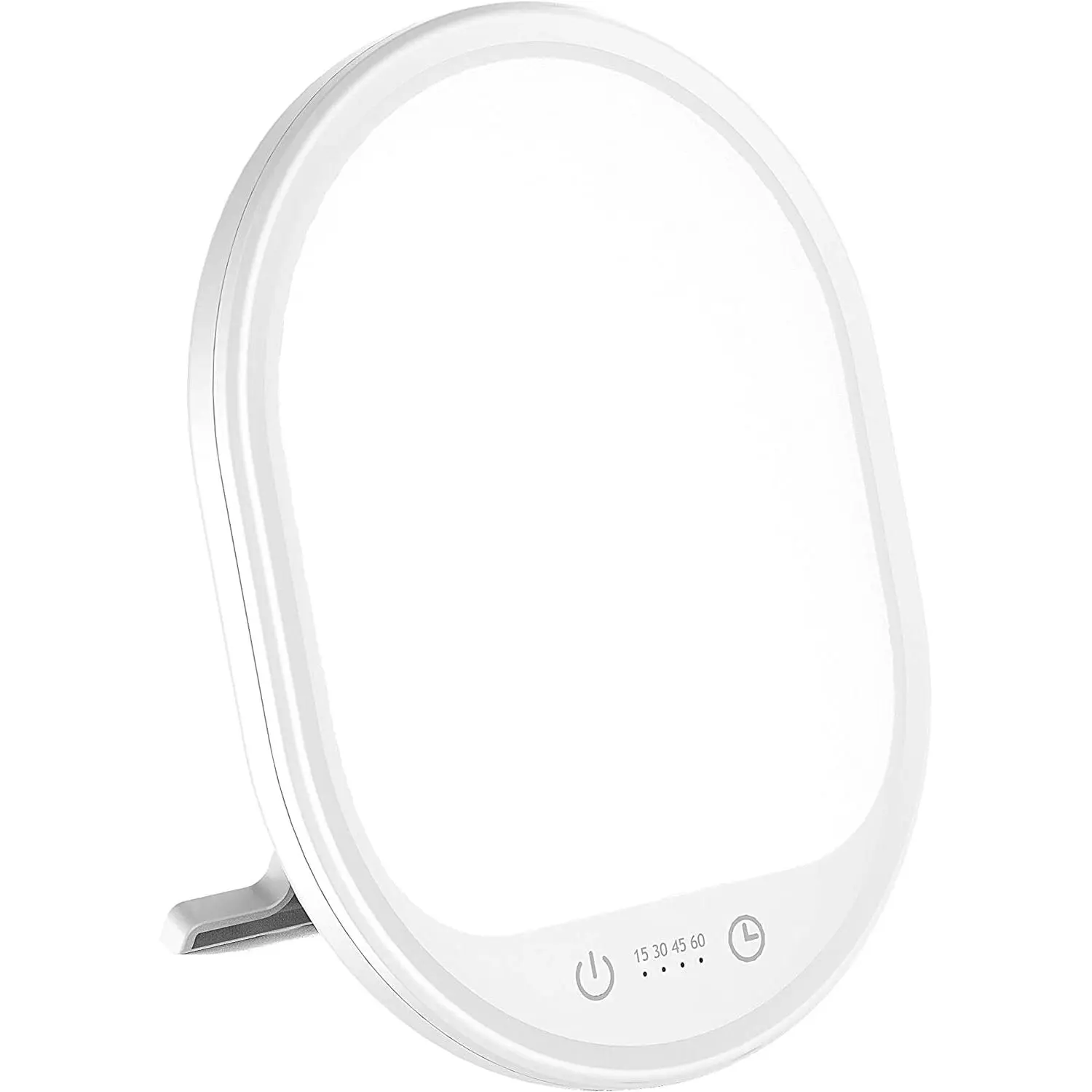 UV-Free 10000 Lux Daylight Lamp - Touch Control with 3 Brightness Levels & 4 Timer Functions, Large Surface & Rotatable Stand for Home/Office